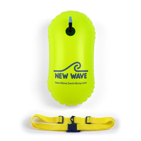 New Wave Swim Buoy - Open Water Swim Buoy Triathlon Float with Dry Bag New  Wave Swim Buoy for Open Water Swimmers & Triathletes